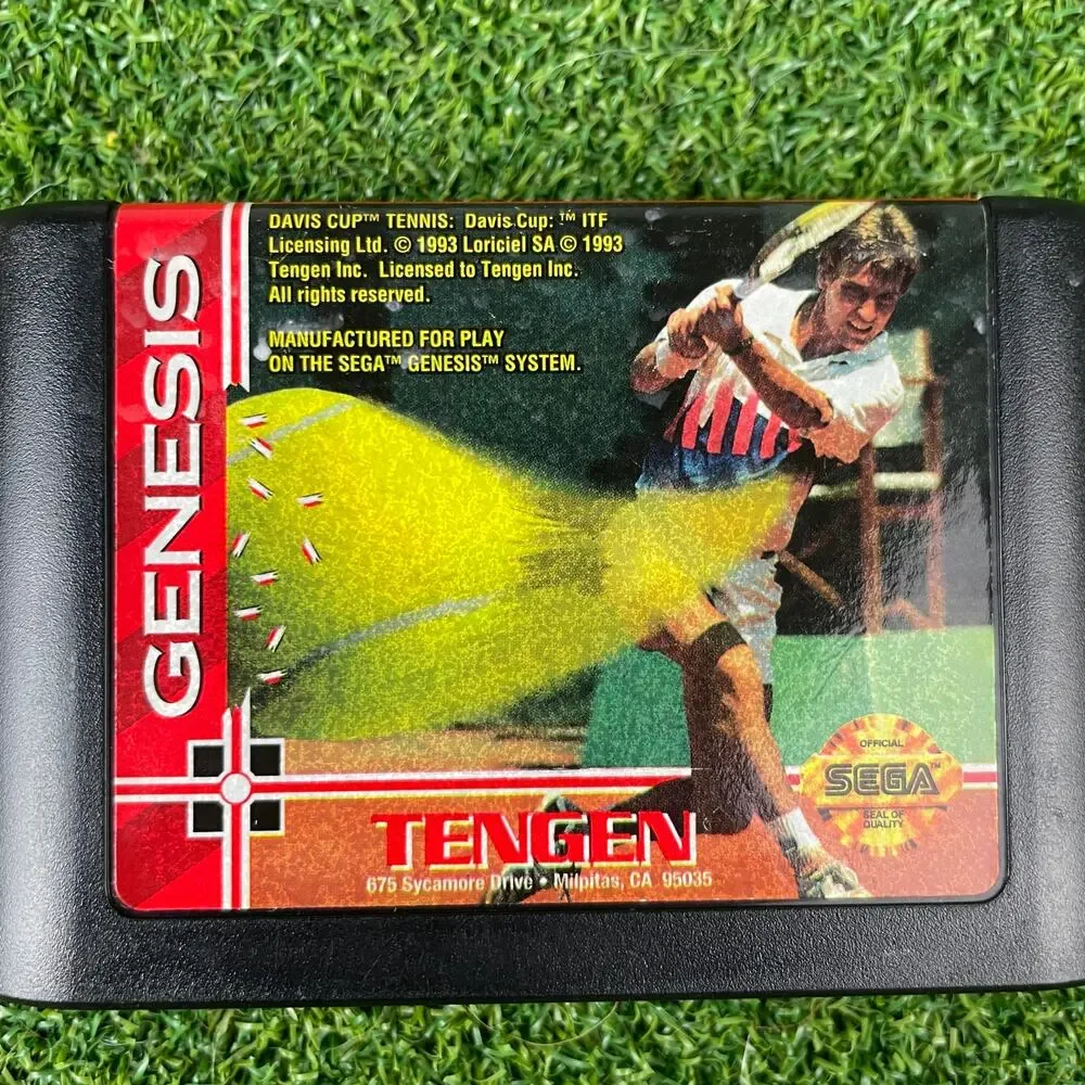 Davis Cup Tennis Sega Genesis 1993 Authentic Game Cartridge Only